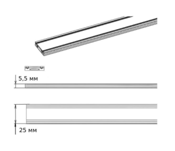 Накладний ультратонкий шинопровід SLIM- 2m . Фото 3