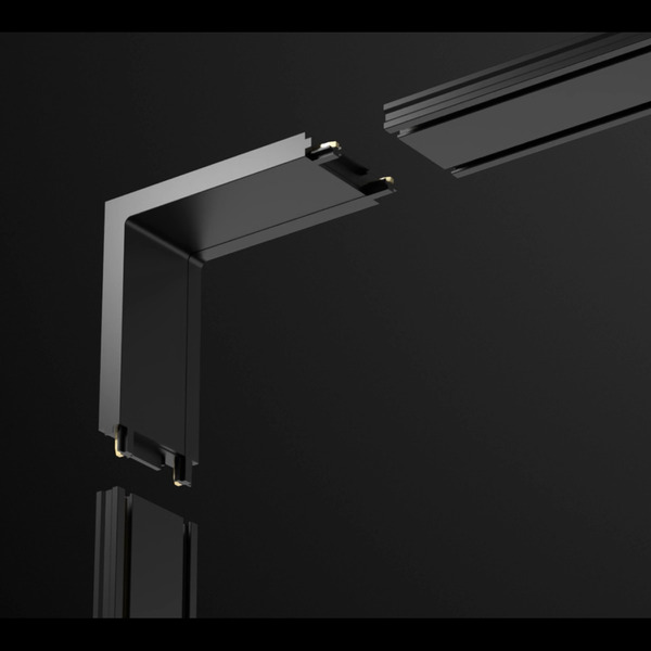 Кутовий конектор-з'єднувач накладного шинопроводу SLIM. Фото 2